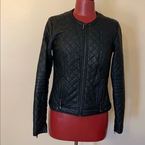 Max Jeans Black Faux Leather Jacket
